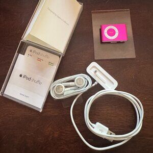 Apple iPod Shuffle 1GB – Bright Pink – Original Box & Accessories